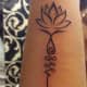 A lotus flower tattoo.