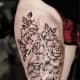 Deathly Hallows floral tattoo