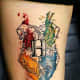 Hogwarts crest watercolour tattoo