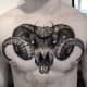 Aries ram tattoo by Dmitriy Tkach