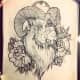 All seeing eye Aries tattoo sketch.