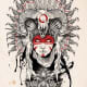 Aries warrior tattoo idea, illustration by Baltazar Paprocki