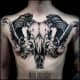 Ram skull tattoo for men by Andrew Davidov