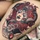 Red Aries woman tattoo by Jenna Kerr