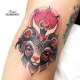 Cute Aries occult tattoo by Katya Slonenko