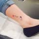 Floral Aries constellation tattoo