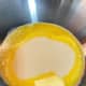 While the butter is melting, add condensed milk. 