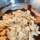 Toss the biscuits into the mixture.