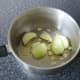 Softening the onion and the garlic in olive oil