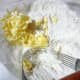 Add grated butter to dry ingredients