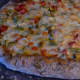 Here is a look at the baked pizza's crust.
