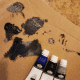 Create texture and interest by adding highlight. I used the colors ultramarine blue, black, and silver grey.