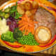 Traditional British Sunday Lunch Roast beef with Yorkshire puddings