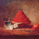 Jean-Baptiste Sim&eacute;on Chardin painting of  &quot;Strawberry Basket&quot; in 1760.