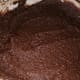 This is how the chocolate cream cheese mixture should look like. Make sure to smooth out any lumps for a smoother silky texture. Only place the cream cheese into the mold once it cools down or you will end up with a drippy cake