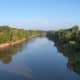 Aerial View of the Brazos River, Texas ( I once had this exact view from a Rope Swing at El Rancho Cima Boy Scout Camp, Blanco River, Wimbereley, Texas.)