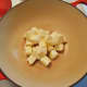 Cutting up the butter helps it to melt evenly so there's less chance of burning it. Use low heat when melting butter.
