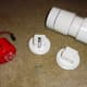 LED Circuit, PVC Body, Small Machine Bolt and Nut, two variations of the PVC Threaded Plug