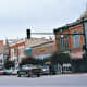 Buildings around the public square in Pella, Iowa