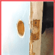 Make sure the hole from the old deadbolt lock is clear of debris, dirt & dust.
