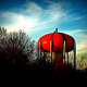 The city water tower.