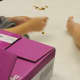 The golgi bodies package up the proteins (nuts) for export.
