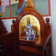 Decorated chair inside of church