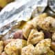 Honey-mustard chicken foil packets with baby potatoes
