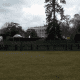 The lawn was set up for the Easter Egg Roll.