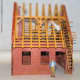 We added photographic effects to our Brick House under construction (Pola 927-01-31, G scale). 