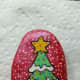 Christmas Tree Rock Painting