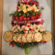 Christmas tree platter with a brie star