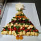 Christmas tree platter with cherry tomatoes