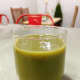 Green boost smoothie. A combination of broccoli, kale, spinach, banana, lemon, apple, parsley, and barley grass. 