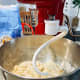 Place the mixing bowl in the mixer with a kneading hook attachment.