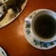 I brewed the tea for a while, so it's a darker teal color here.