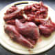 Mutton, rabbit and squirrel prepared for stewing