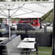 The outside terrace at InterContinental London Park Lane.