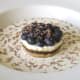 Chocolate is grated over the blueberry and Christmas pudding as well as the cream bath