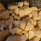 Wash, peel, and chop potatoes.