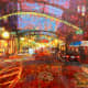 &quot;Short North in Red&quot;, mixed media painting by Robie Benve