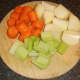 Vegetables prepared for stock pot