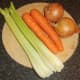 Vegetables for making chicken stock