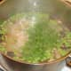 Chopped parsley is last to be added to soup