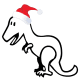 Free Christmas coloring pages: Dinosaur