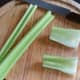 Chopped celery spoons