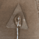 Use hot glue to secure wire to one cardboard triangle. Let it sit for a few seconds.