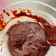 The chocolate glaze.