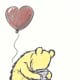 Crayola ® colors: Pooh = goldenrod; honey jar = purple mountain majesty; balloon = red