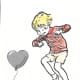 Crayola ® colors: Christopher Robin's hair = goldenrod; his shirt = red; his pants = tumbleweed; his shoes = tan; Piglet = peach; Piglet's shirt = green